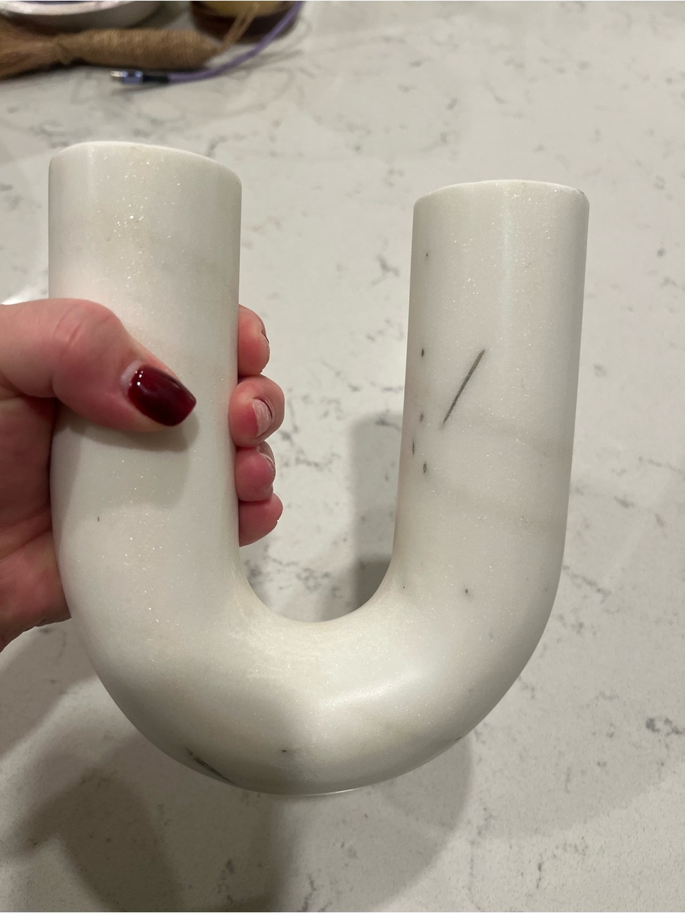 Heavy White Marble-Like Arch - Studio McGee - Picture 5 of 5